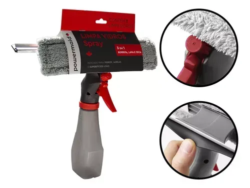 Imagem do produto Limpa Vidros Spray Tam Unico Vermelho/Cinza - POWERMAID